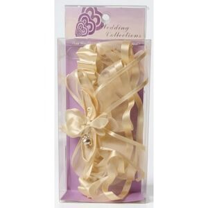 Vintage Wedding Bridal Ivory Lace Garter B.B. World- New In Box